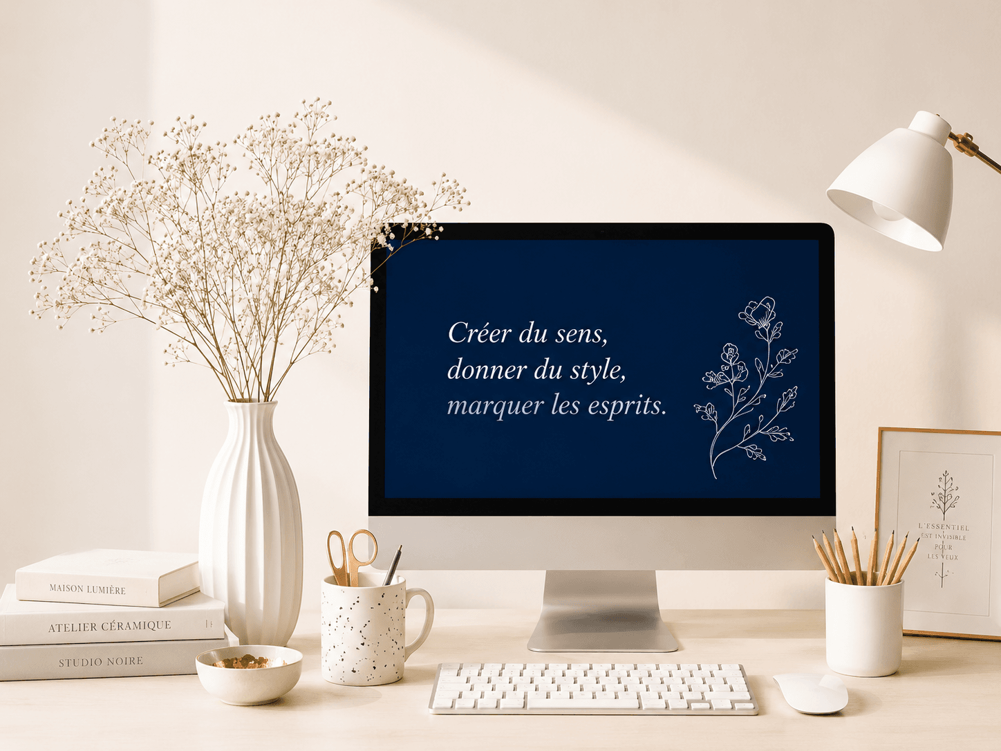 Bureau de travail de Nhàn Mac, graphiste indépendante